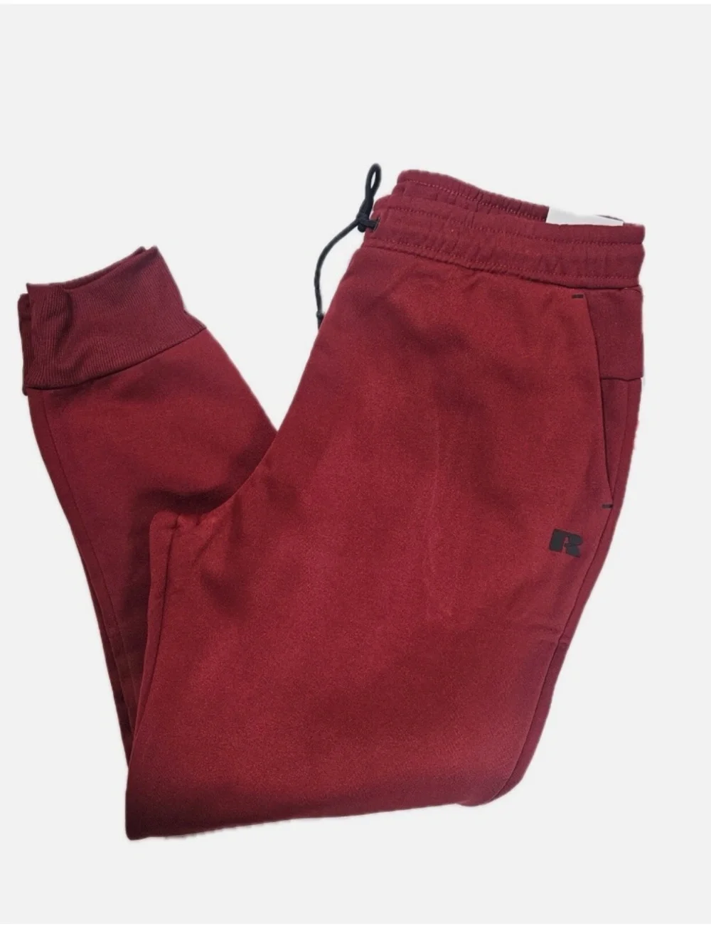 Russell Athletic Pants Mens XL Red Jogger Slim Tapered Fleece Drawstring Pockets